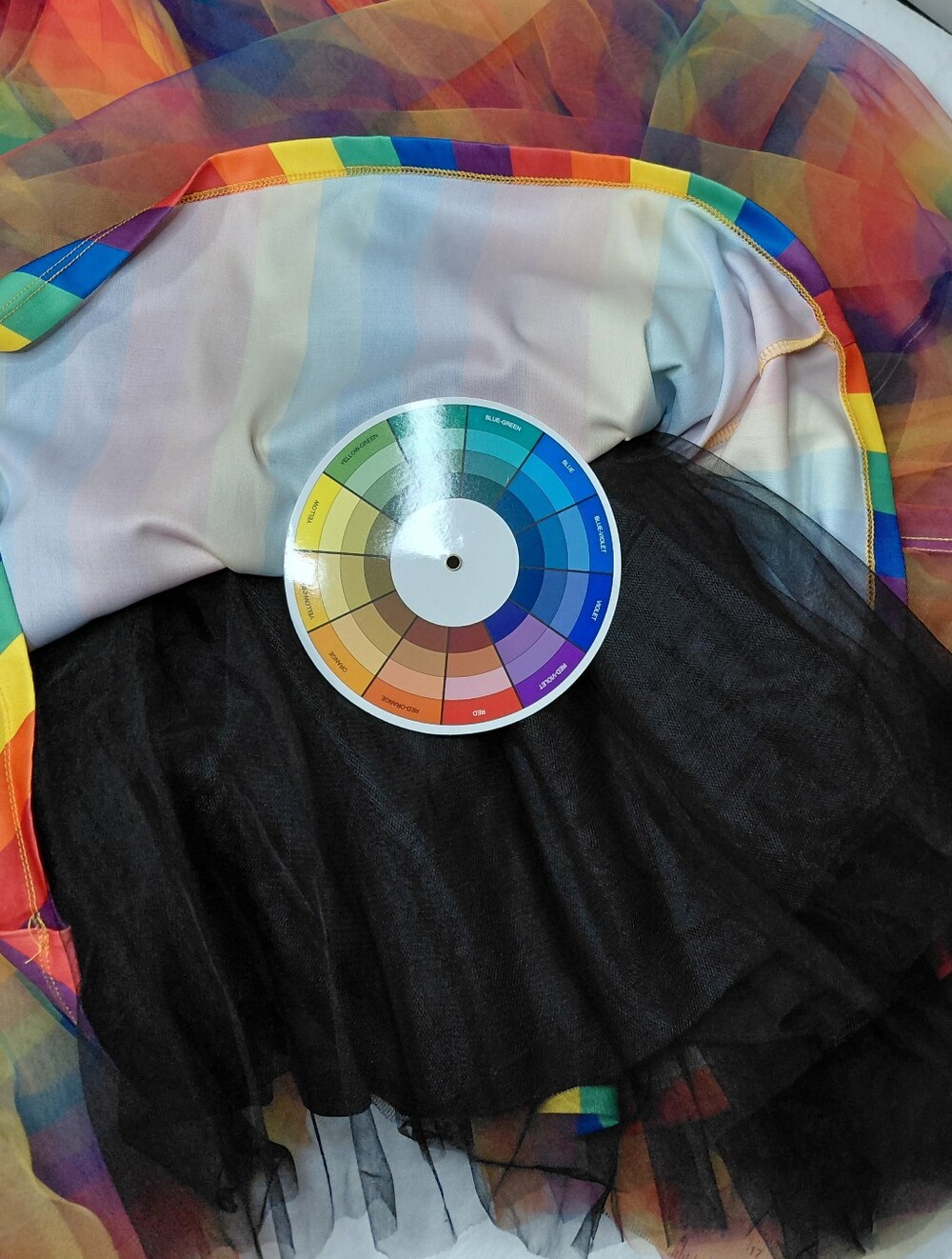 torrid Black Waistband with Rainbow Sheer Overlay Size 2 / 18 - 20 With Pockets - Picture 9 of 11